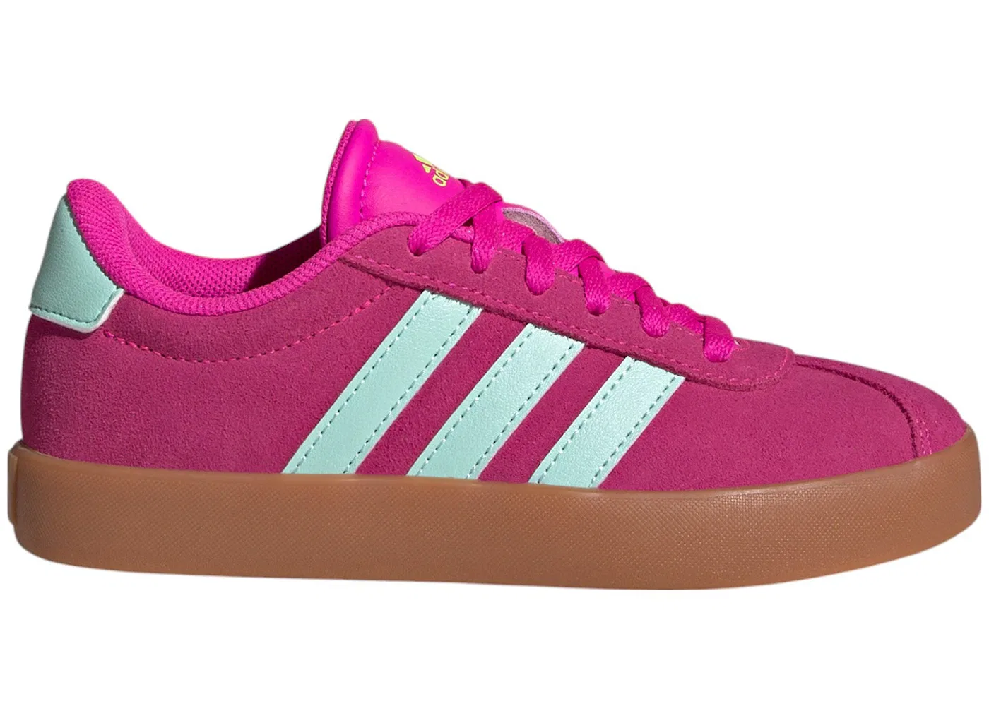 Детские кроссовки Lifestyle Adidas VL Court 3.0, Shock Pink Semi Flash Aqua Lucid Lemon