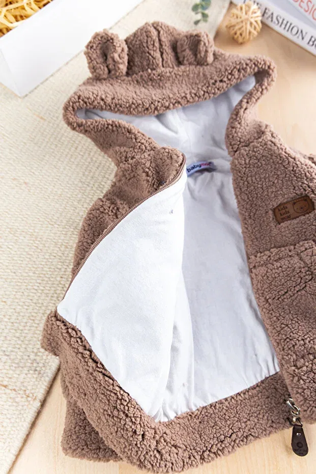 Детское зимнее пальто для мальчиков на молнии Babymod, Brown — фото 2