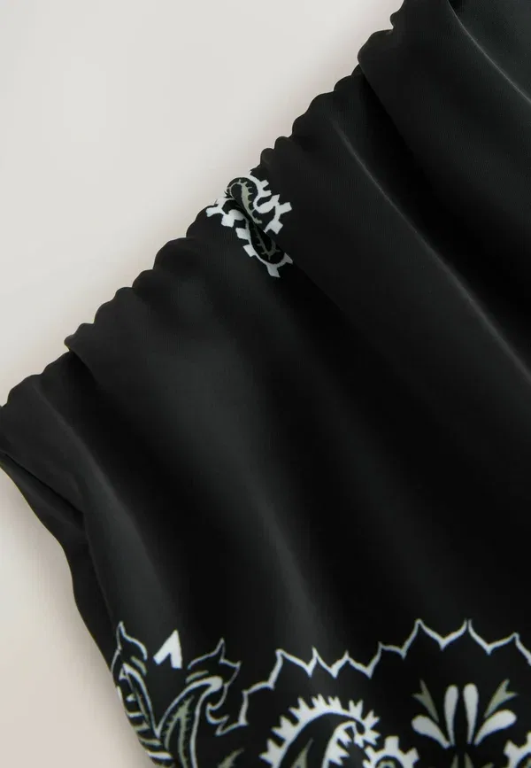 Юбка сатин Next Black Bandana Print, черный — фото 2