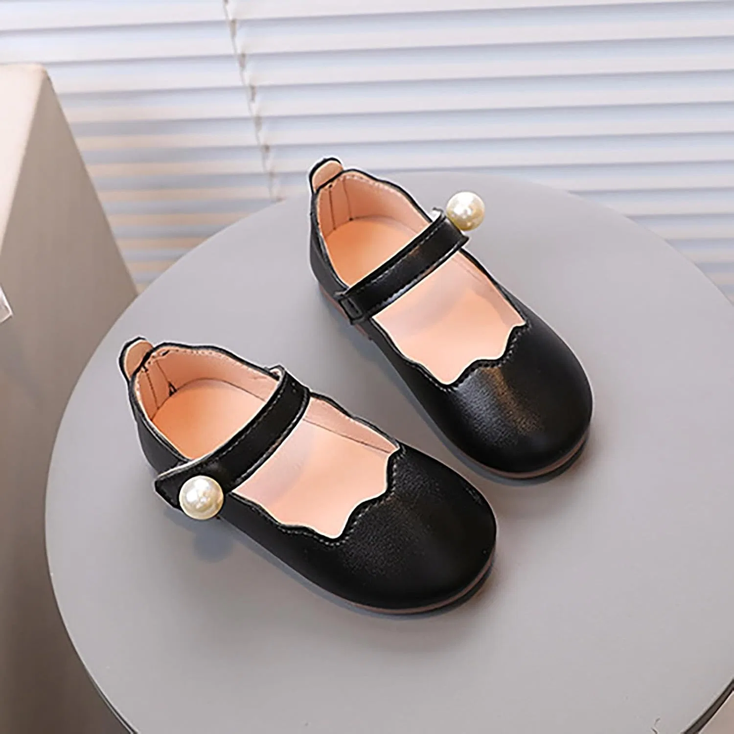 Детские балетки для девочек Mary Jane Dress Shoes Slip On Ballerina Flats, Black — фото 2