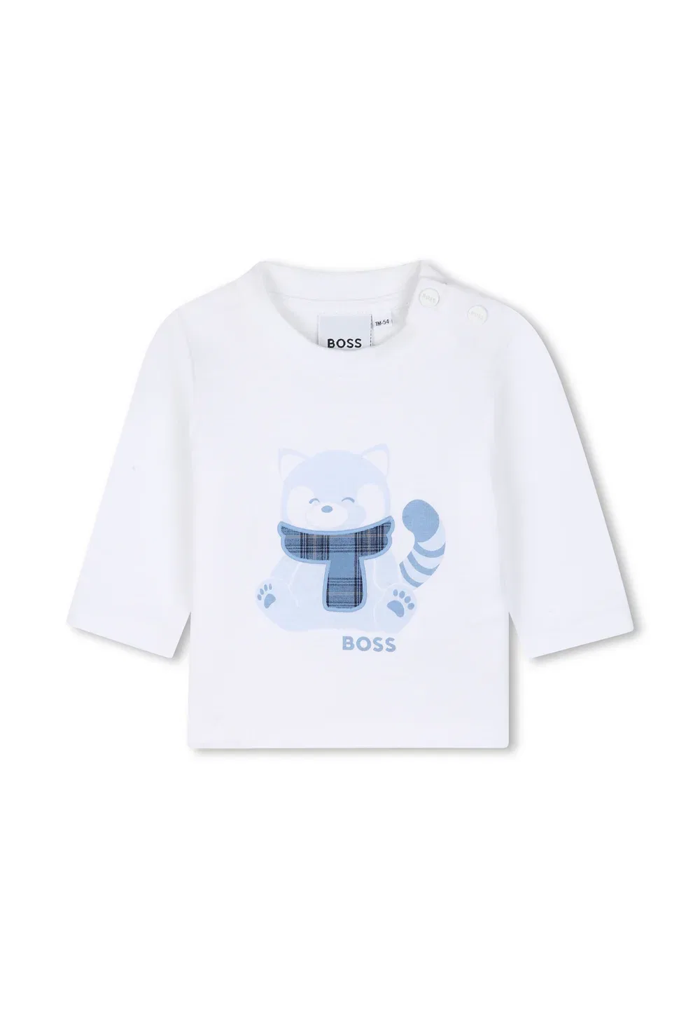 Детская футболка с длинными рукавами - топ с длинными рукавами Boss Kidswear, White