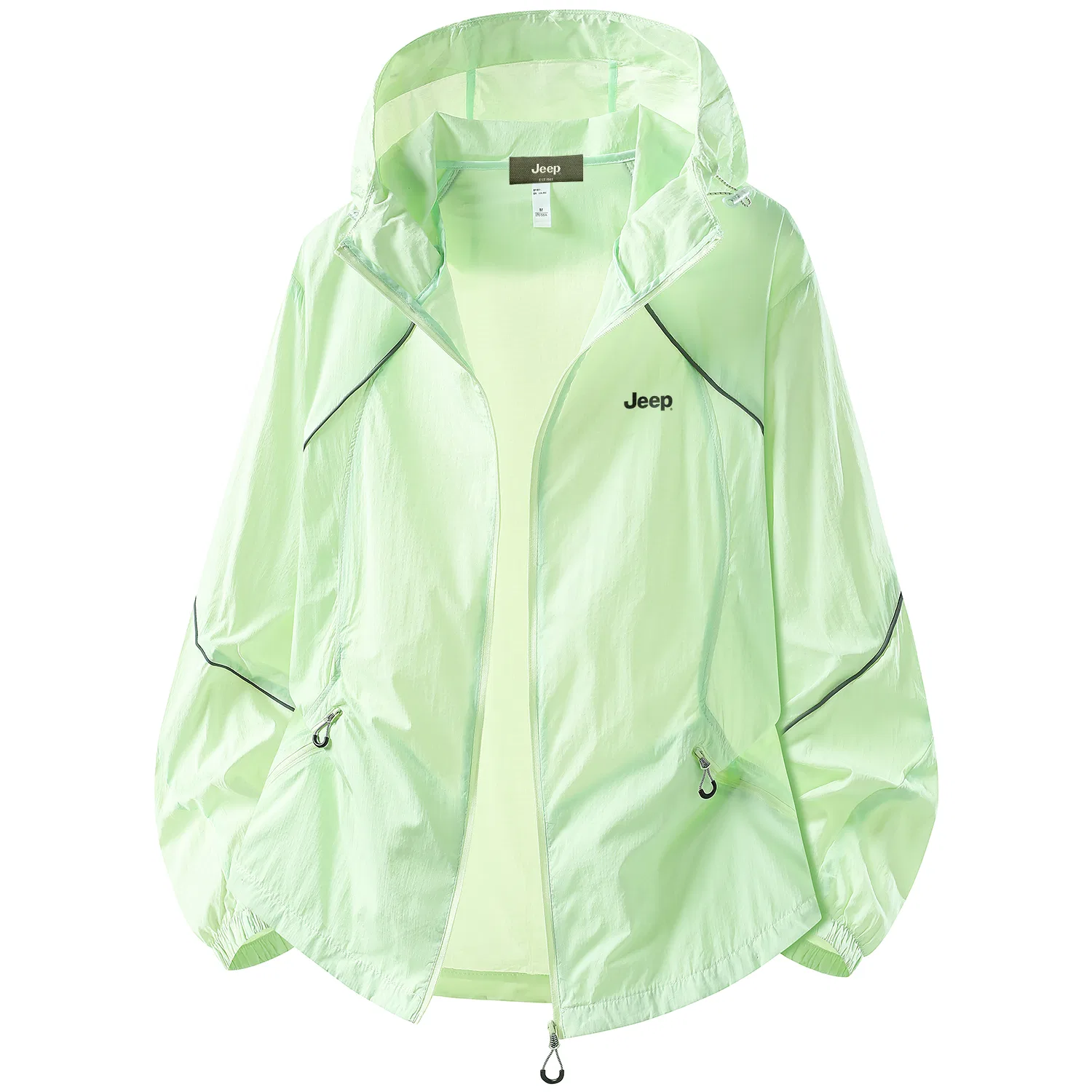 Детская куртка с капюшоном, прямая, из коллекции Sun Protection, Jeep, Light Lime Green