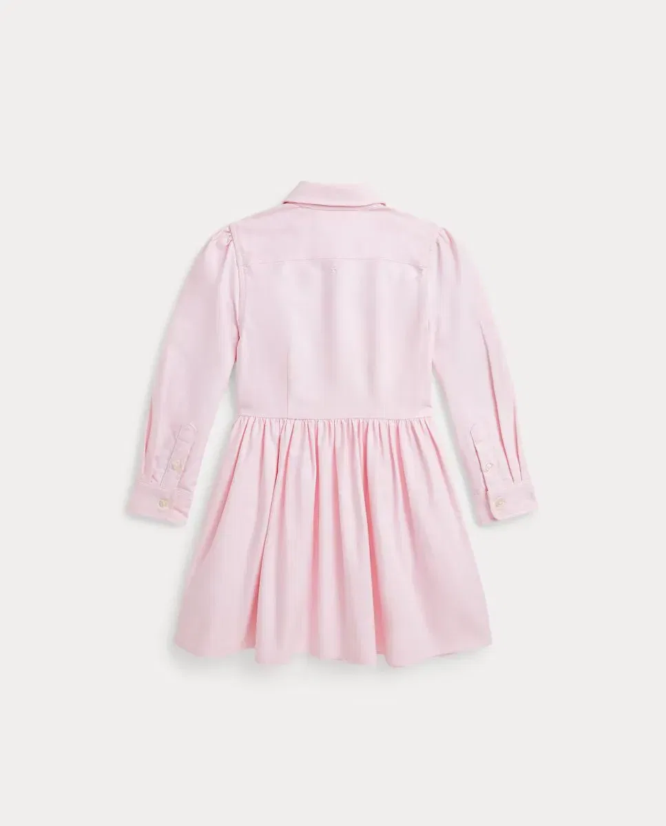 Детское платье-рубашка для девочек из оксфордского хлопка Polo Ralph Lauren, Rosa — фото 2