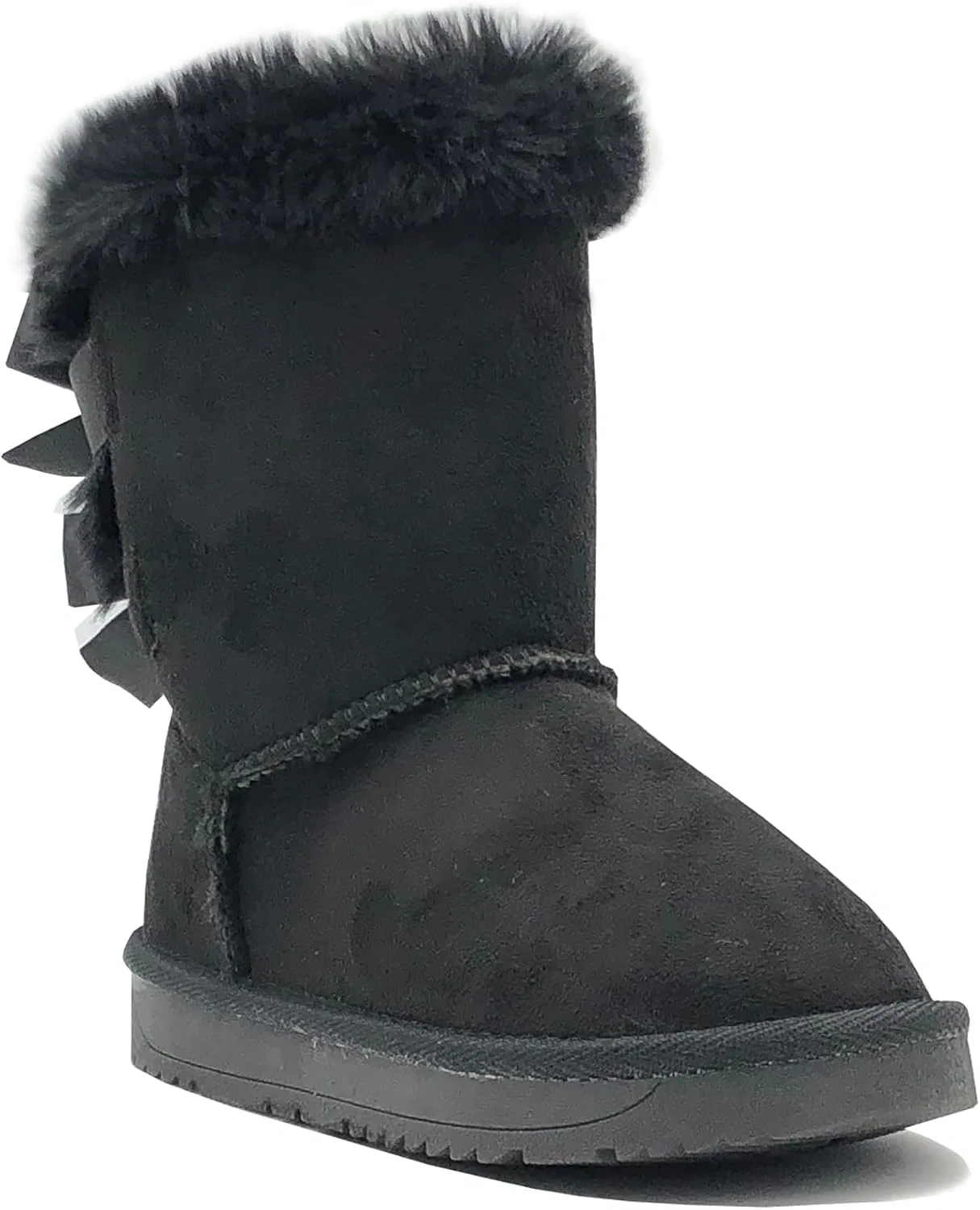 Детские зимние ботинки с искусственным мехом REDVOLUTION New Kids Classic Snow Boots Faux Fur Midcalf Outdoor Boots, Black — фото 2