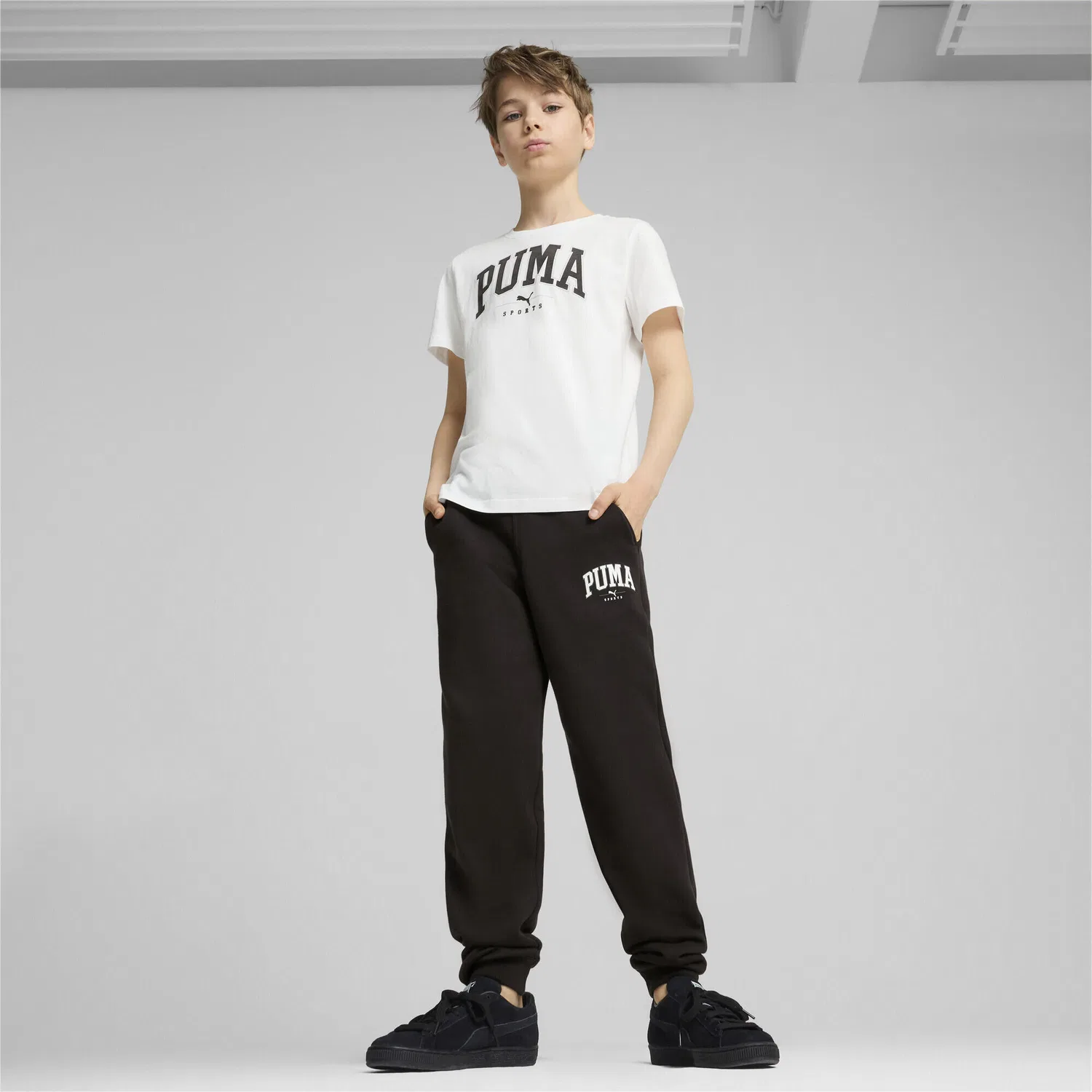 Детские спортивные штаны с принтом PUMA SQUAD Puma, Schwarz — фото 4
