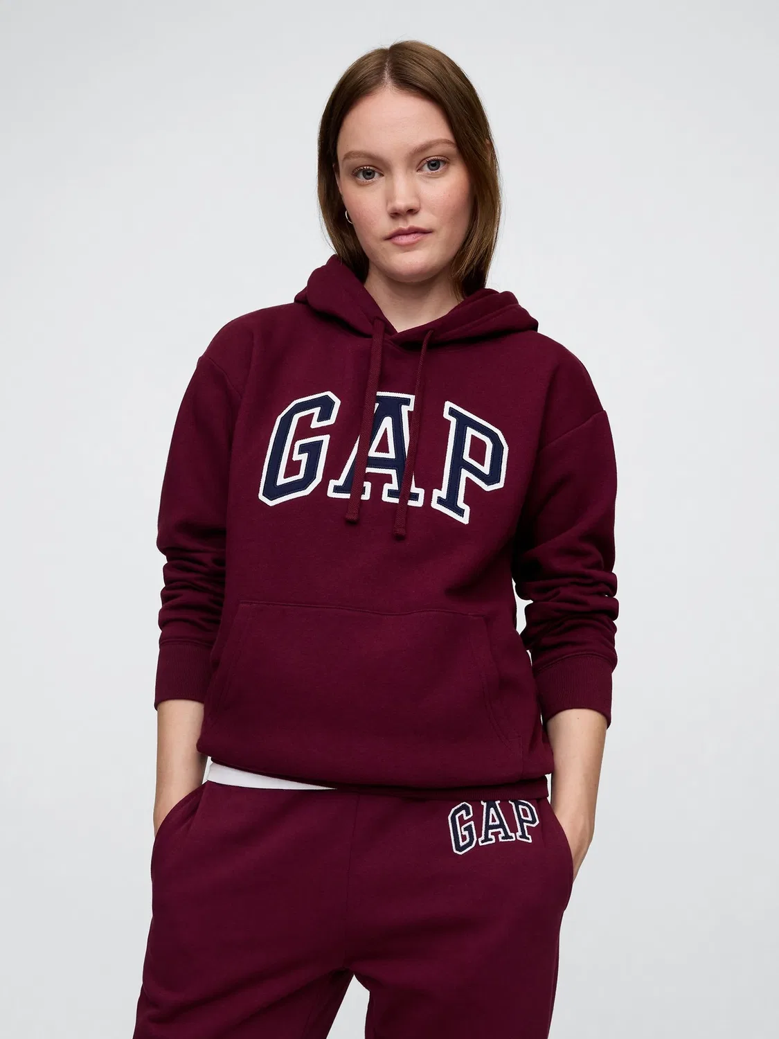 Худи Relaxed Gap Logo Gap, Бургунди