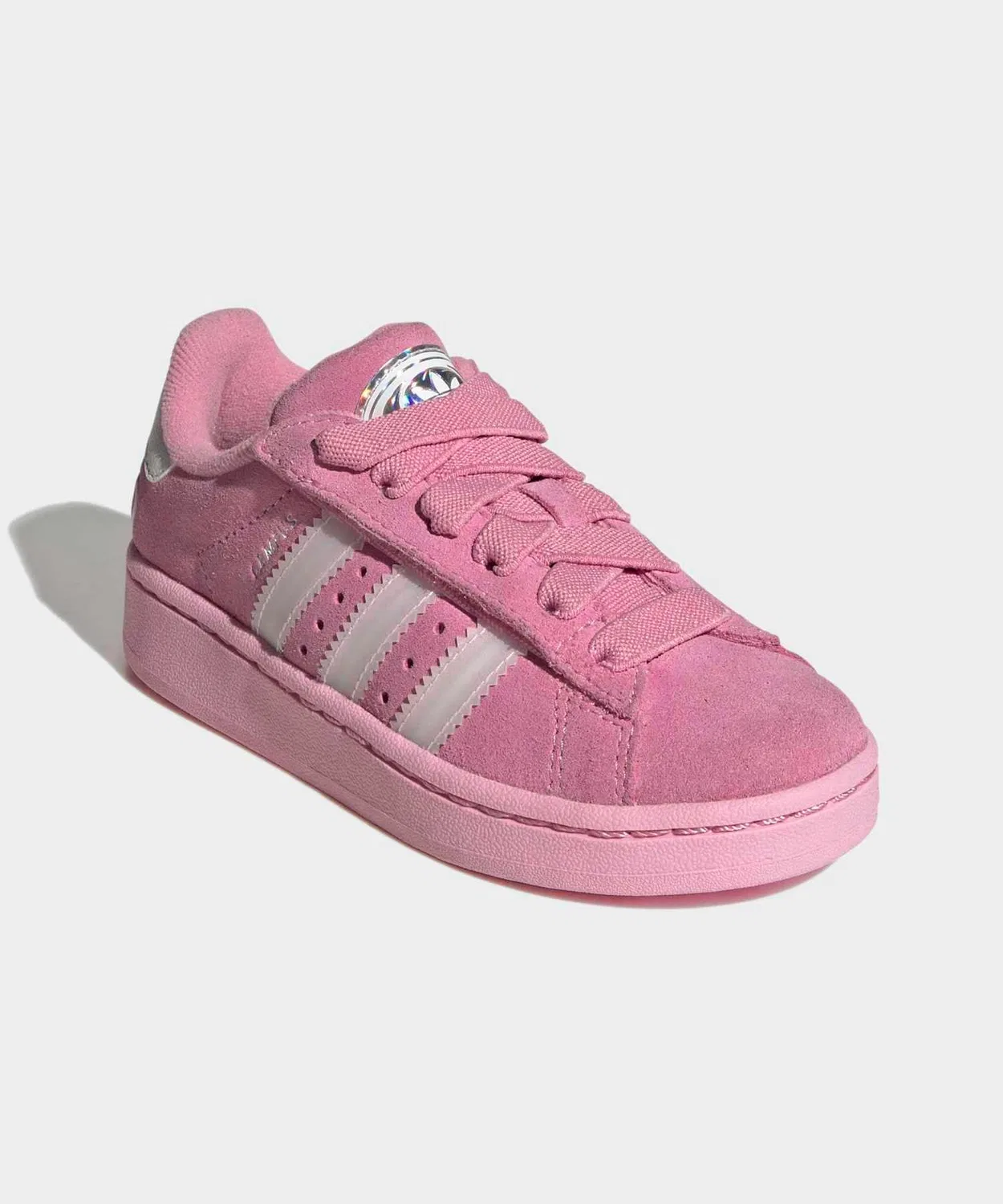 Детские кроссовки с подсветкой, на липучке, модель Campus 00s LED Lights Comfort Closure Elastic Lace, Adidas, Pink — фото 4