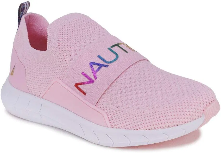 Детские кроссовки для девочек Slip-On Athletic Sneakers Nautica, Pink Rainbow Metallic