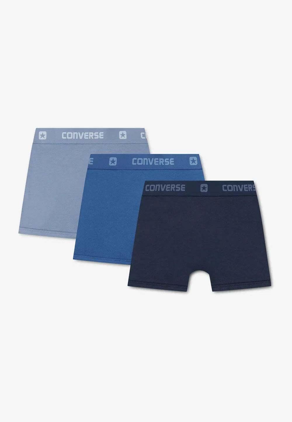 Классический набор из 3 боксерских трусов для мальчиков Converse, Navy/Blue — фото 2