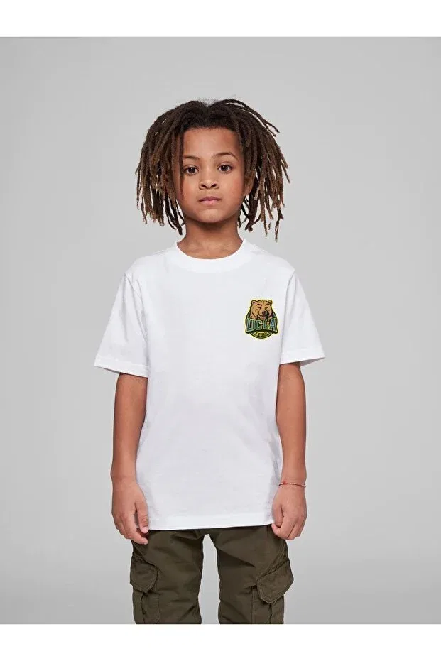 Детская футболка с принтом Ucla Cotton Crew Neck T-Shirt Vask, White I