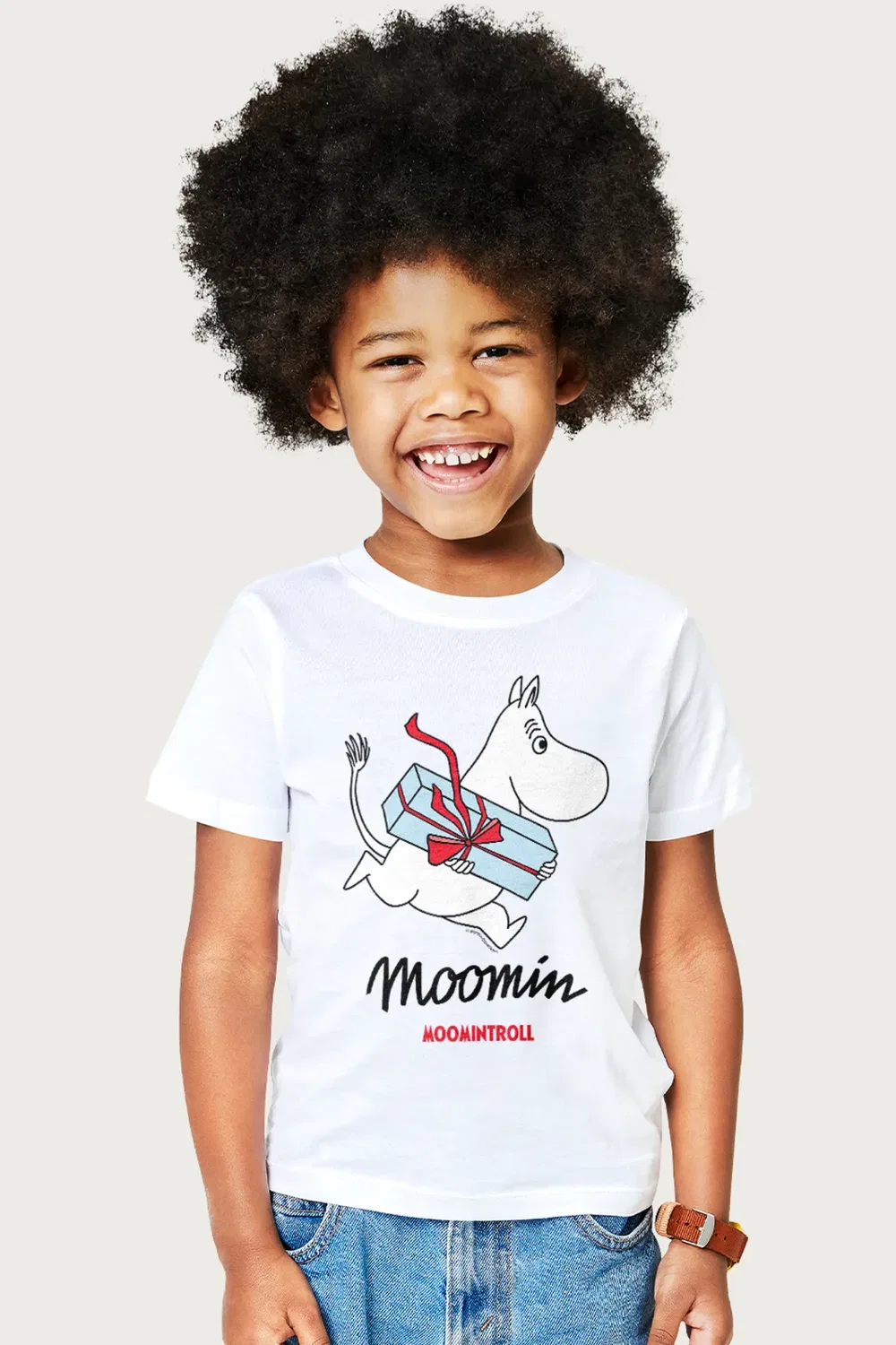 Футболка с принтом Troll carrying present, Moomin, White