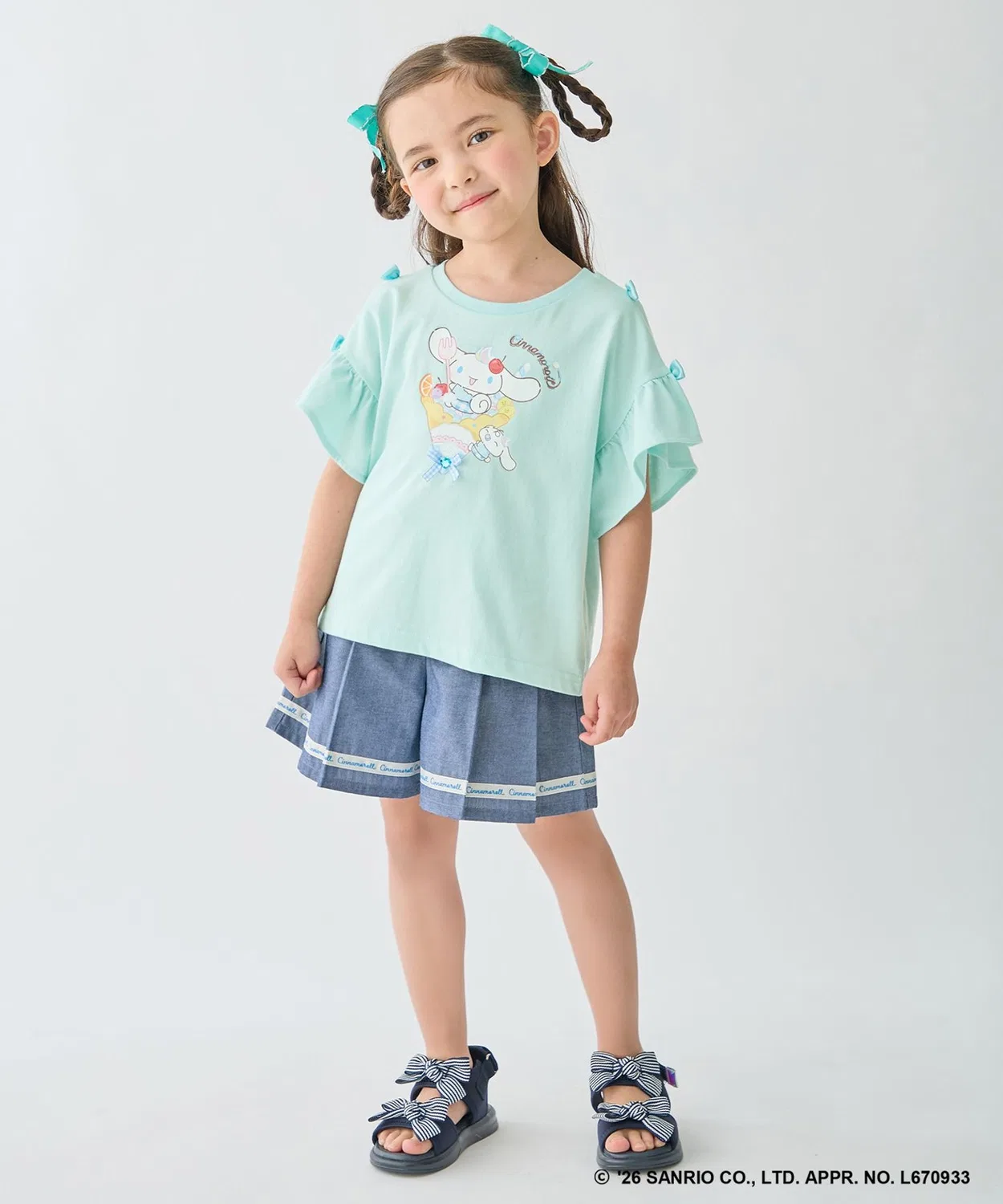Детская футболка с коротким рукавом с принтом Fancy Frill Sleeve ANY, Белый — фото 3