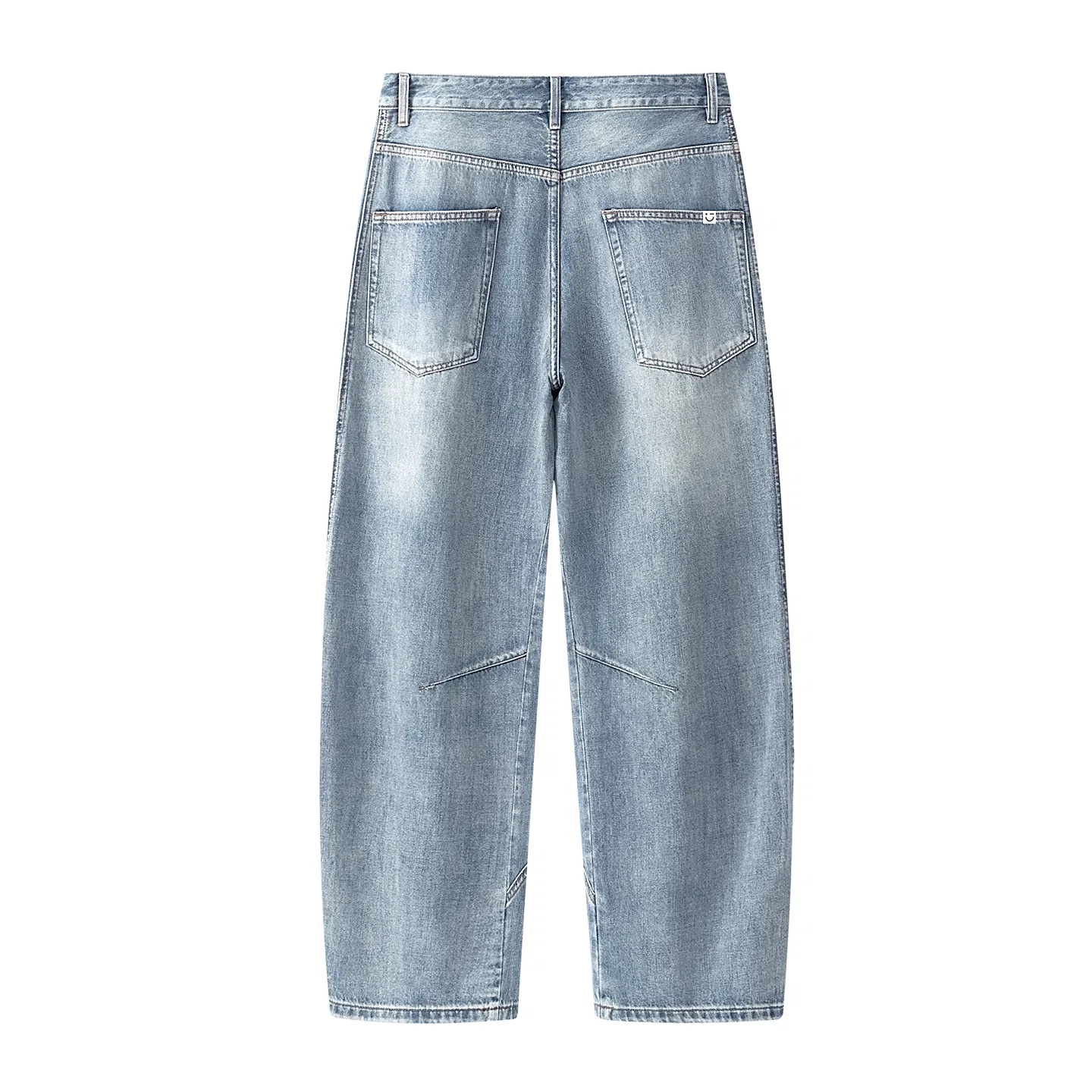 Детские джинсы свободного кроя MINISO, Washed Dagger Vintage Blue — фото 3