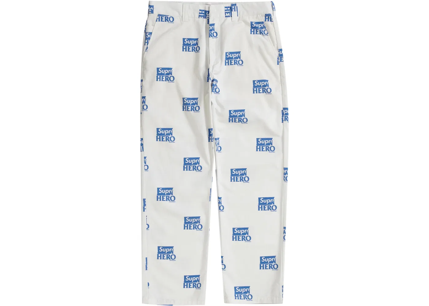 Мужские брюки с принтом Supreme ANTIHERO Work Pant, White