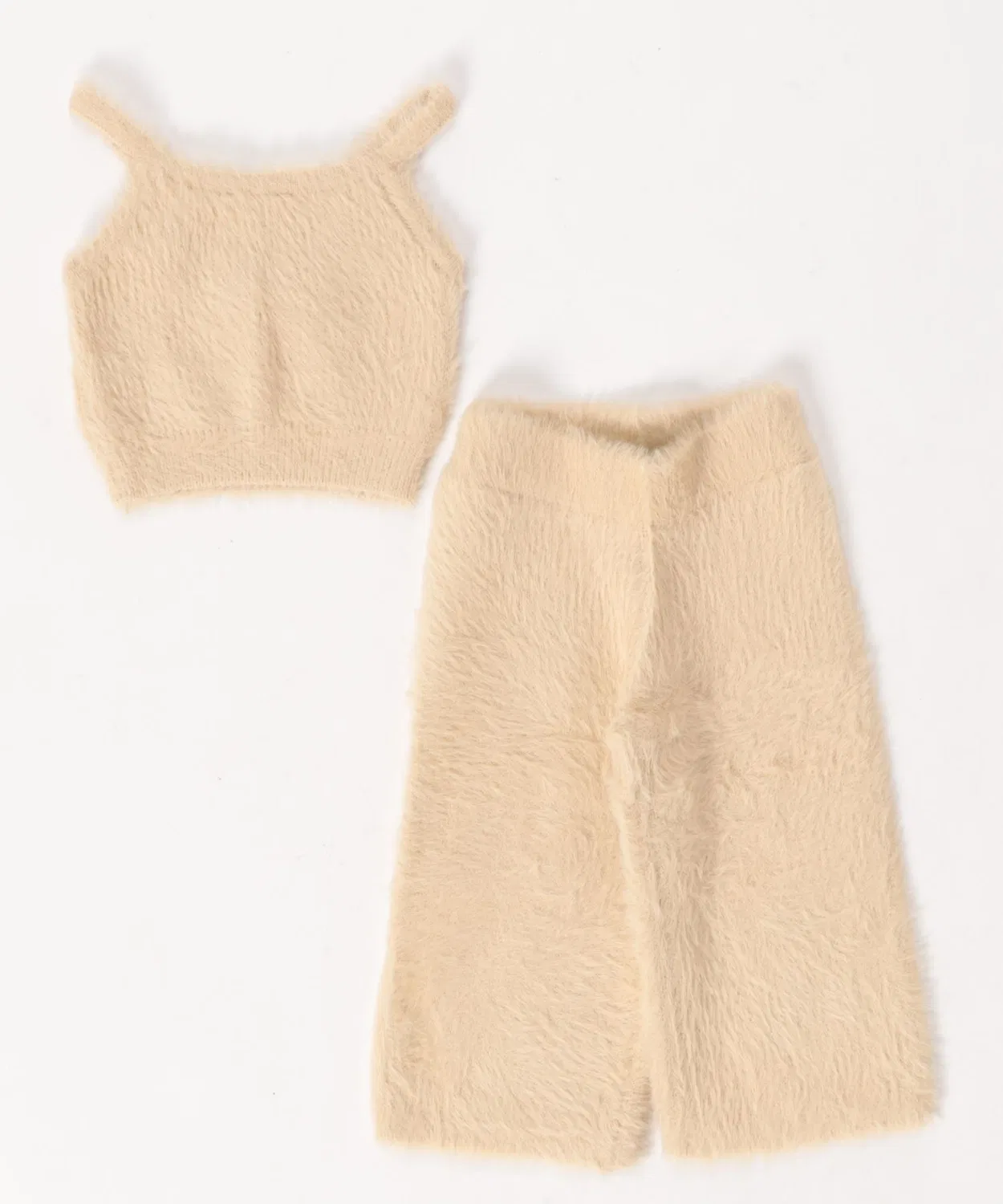 Детский комплект из топа и брюк из футера Fuzzy Knit Lounge Set Rylee + Cru, Yellow
