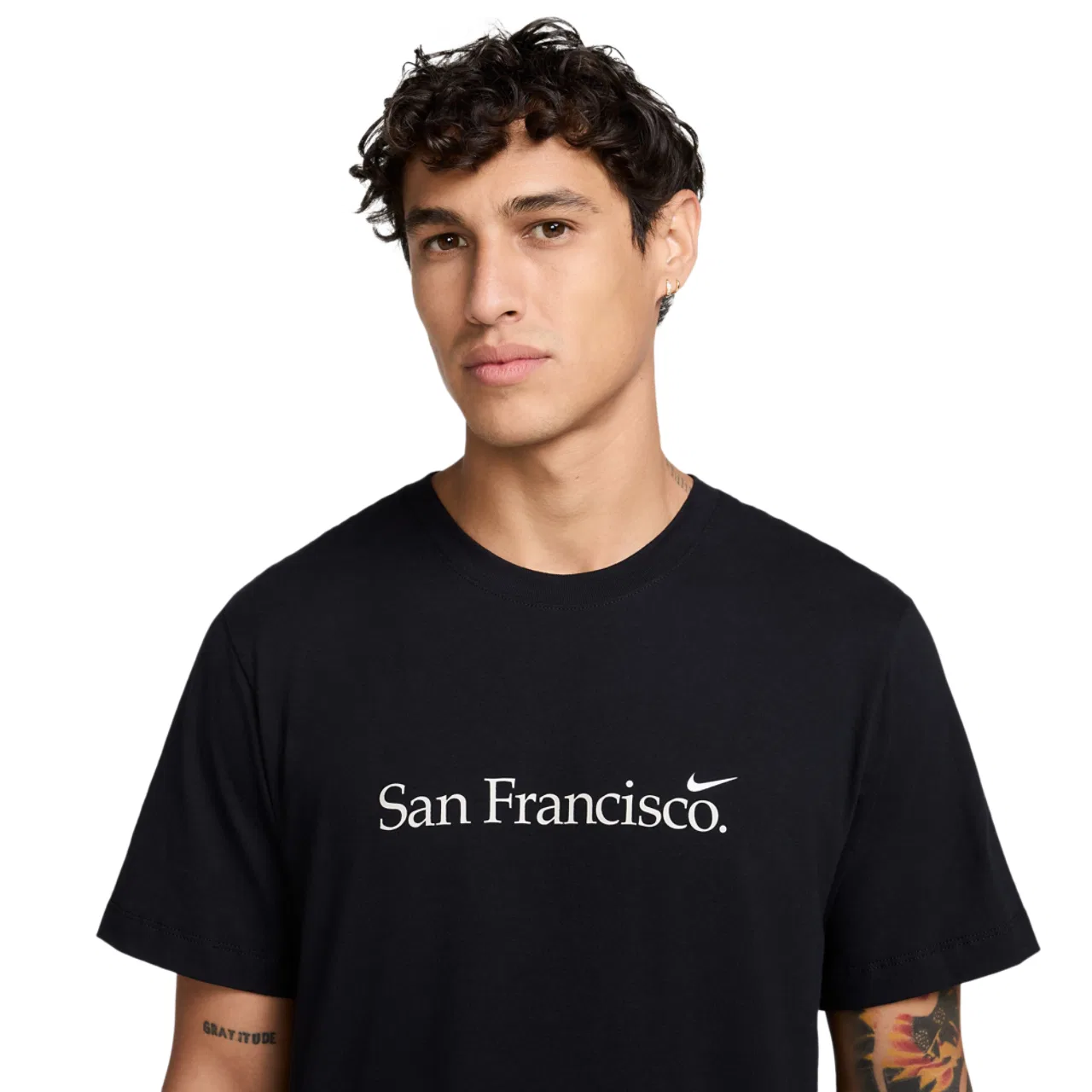 Мужская футболка SFO Nike, белый/черный — фото 4