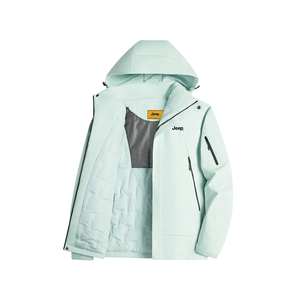 Детский пуховик с капюшоном Jeep Outdoor Lifestyle, Aqua Teal