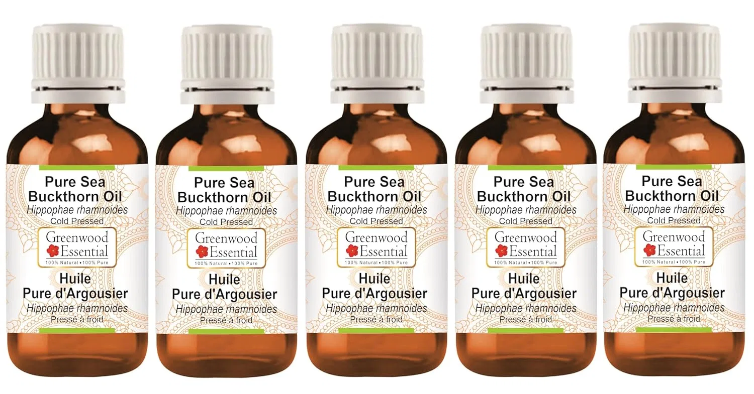 Масло для тела Greenwood Essential, набор 5 шт, 100 мл x 5, Pure Sea Buckthorn Oil