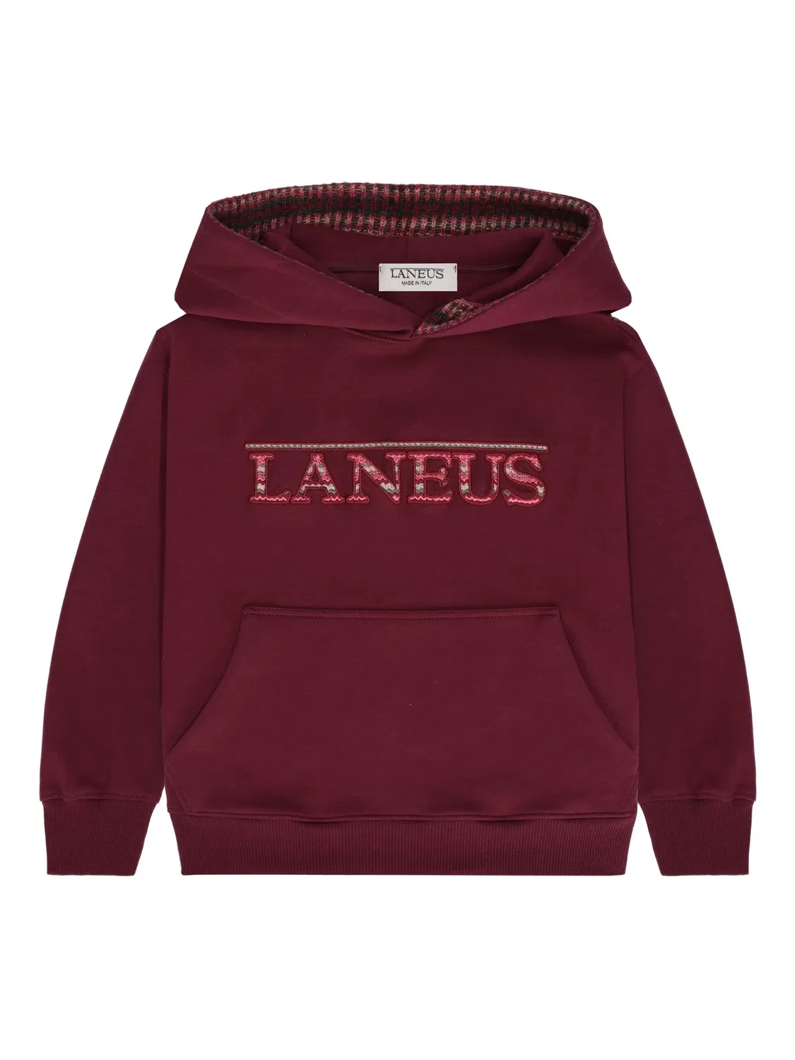 Худи с вышитым логотипом Laneus, бордовый