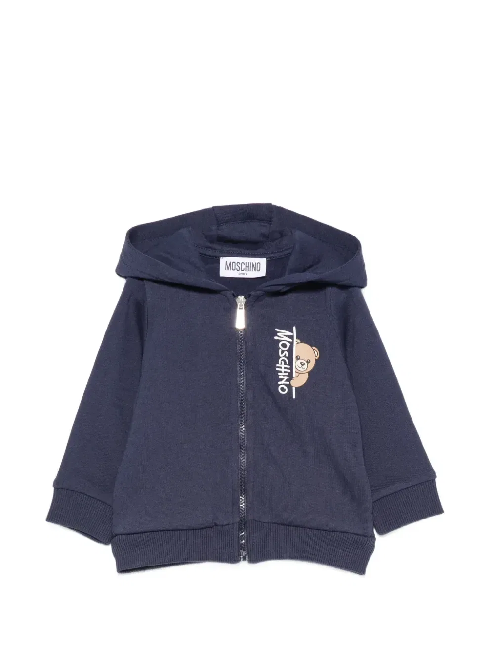 Толстовка на молнии с Мишкой Тедди Moschino Kids, синий