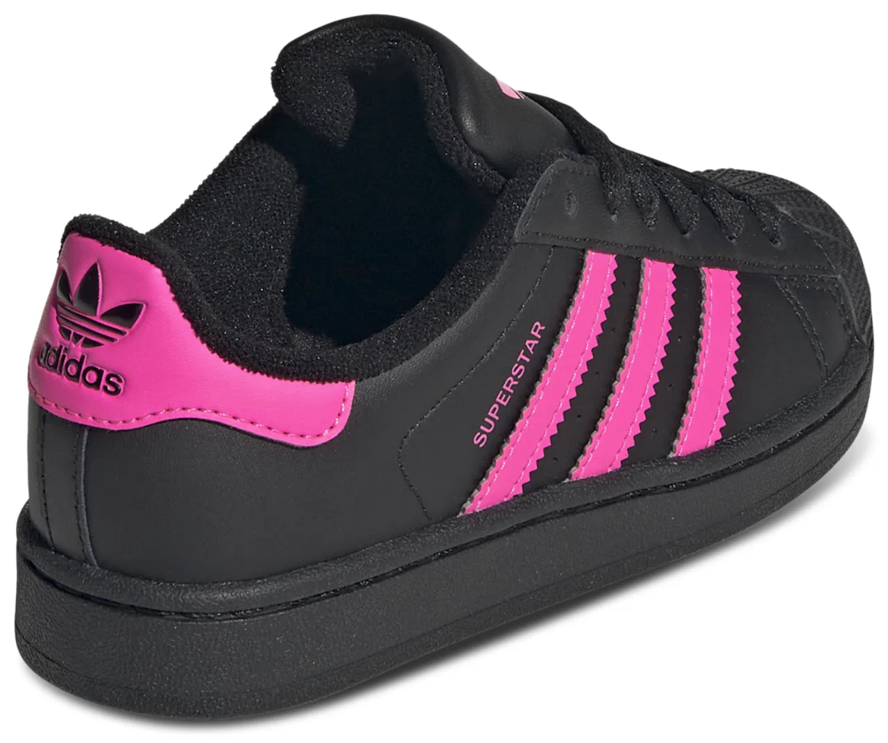 Детские кеды Superstar II Adidas, розовый/черный — фото 3
