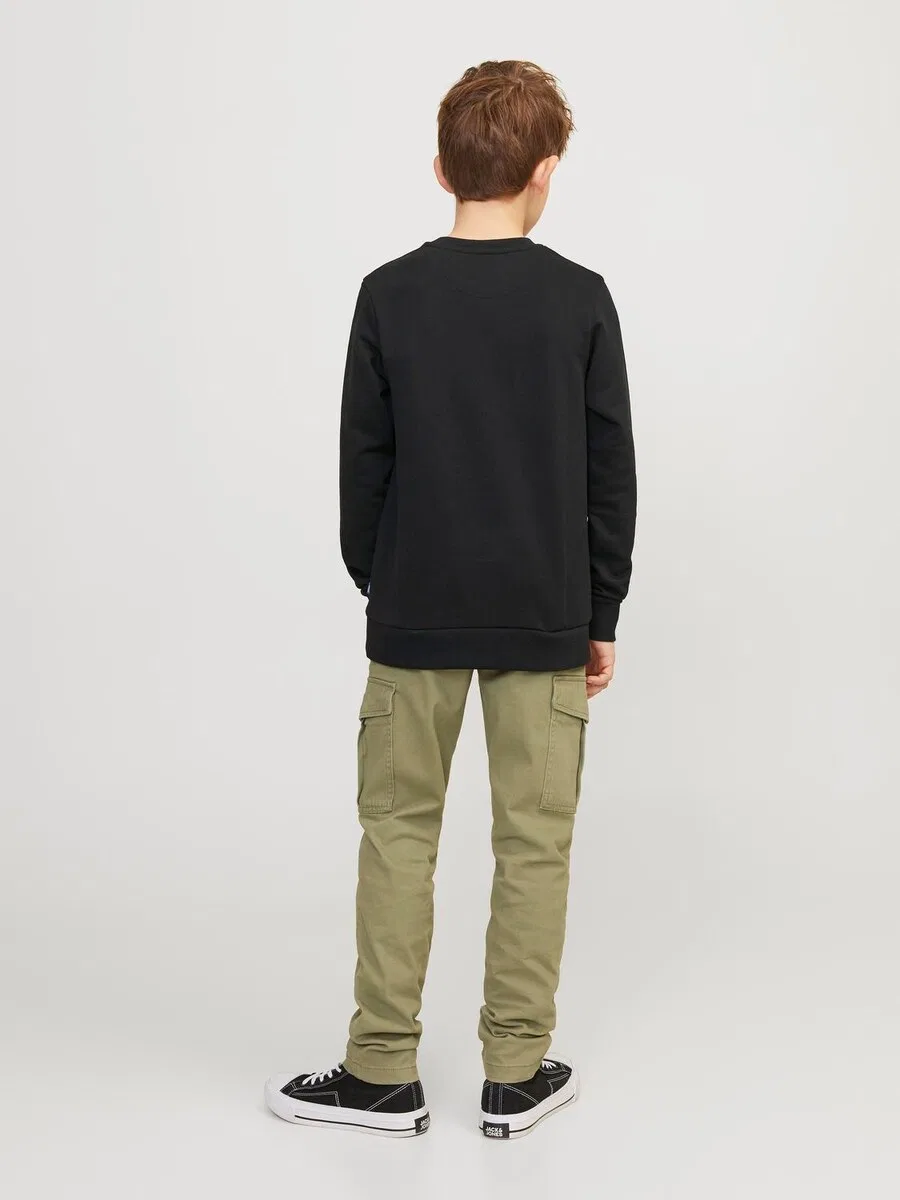 Детская толстовка 'JJEBradley' черного цвета Jack & Jones Junior — фото 4