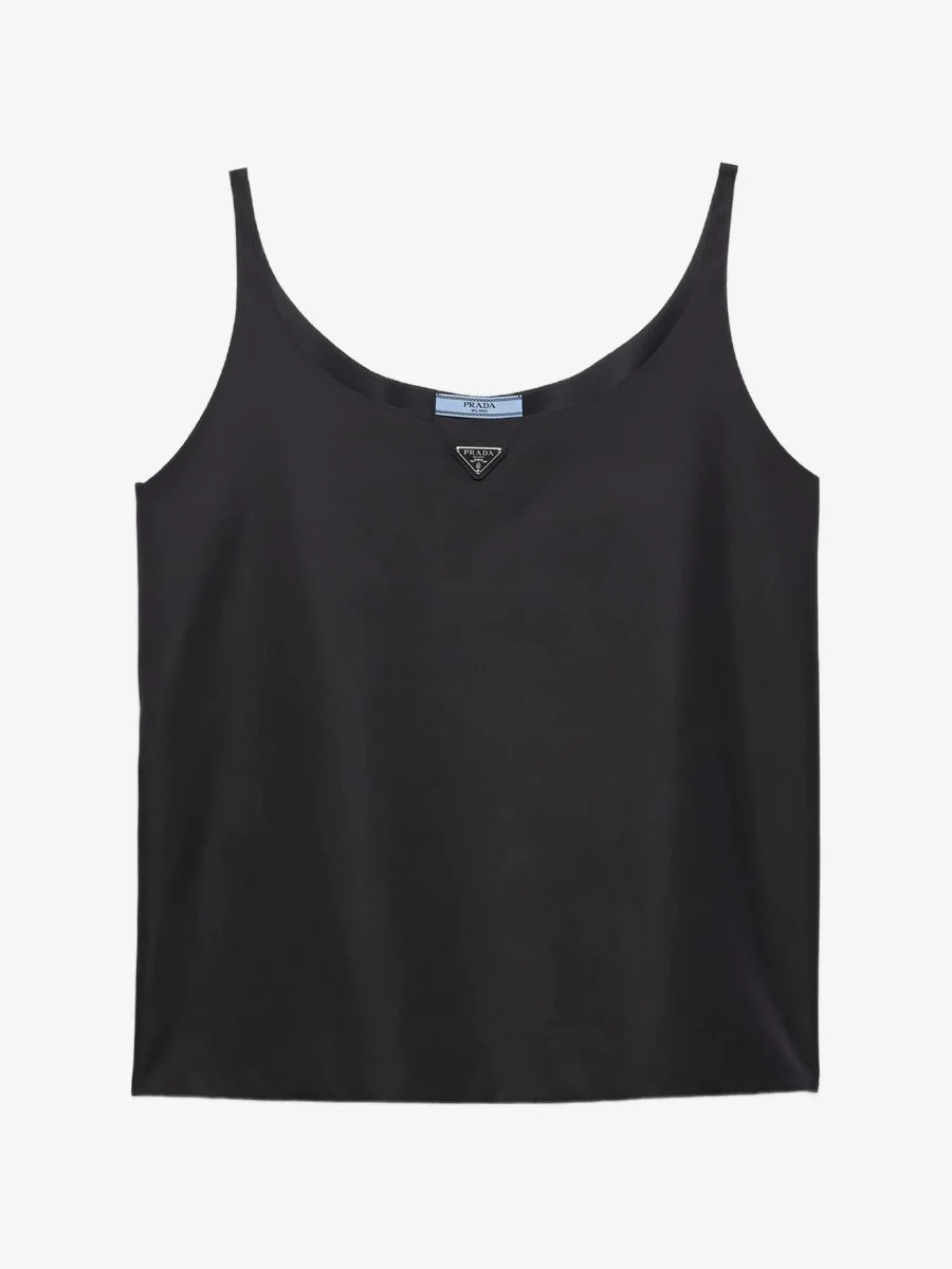 Топ Prada Re-Nylon, черный