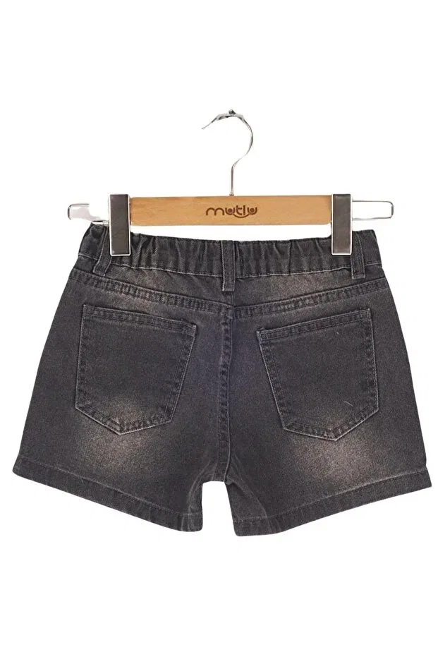 Детские шорты для девочек джинсовые Heart Refined Mutlu Kids, Smoke Grey — фото 2