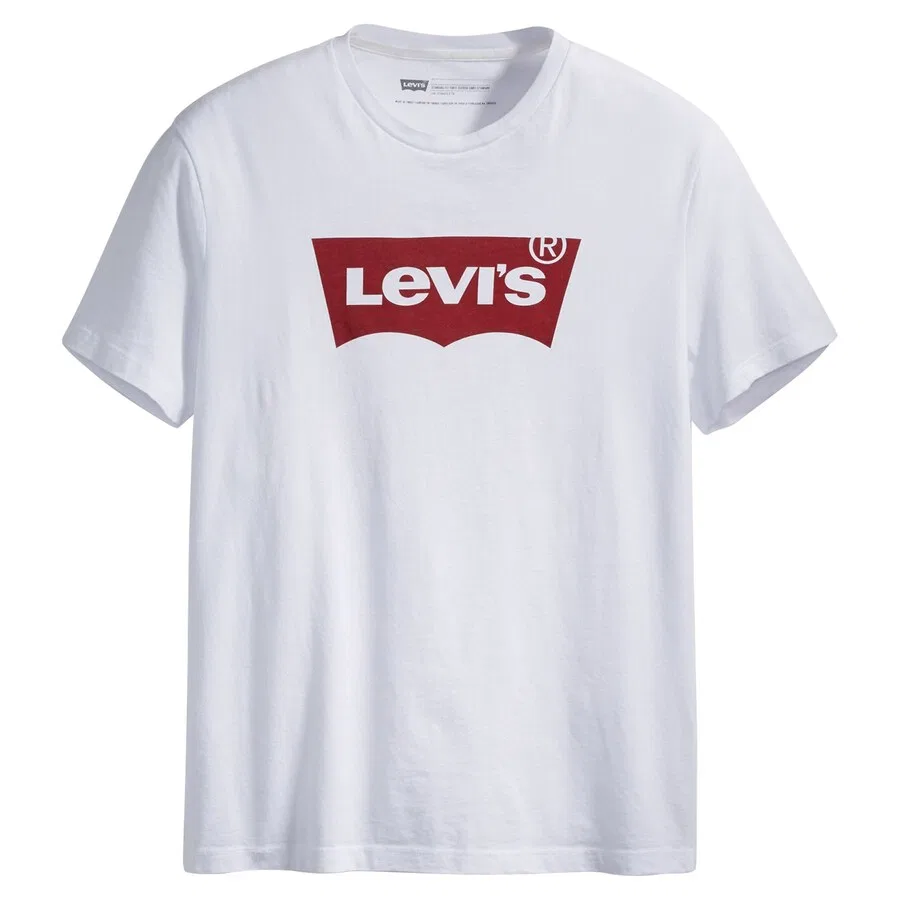 Футболка LEVI'S Regular Shirt 'Graphic Set-In Neck T-Shirt' белого цвета