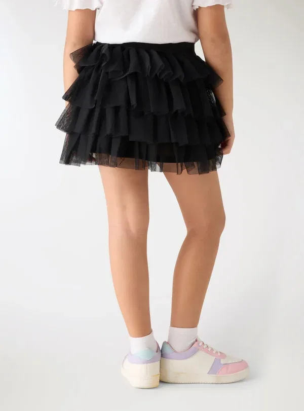 Юбка с завышенной талией A balze in - a-line skirt, Terranova, черный — фото 3