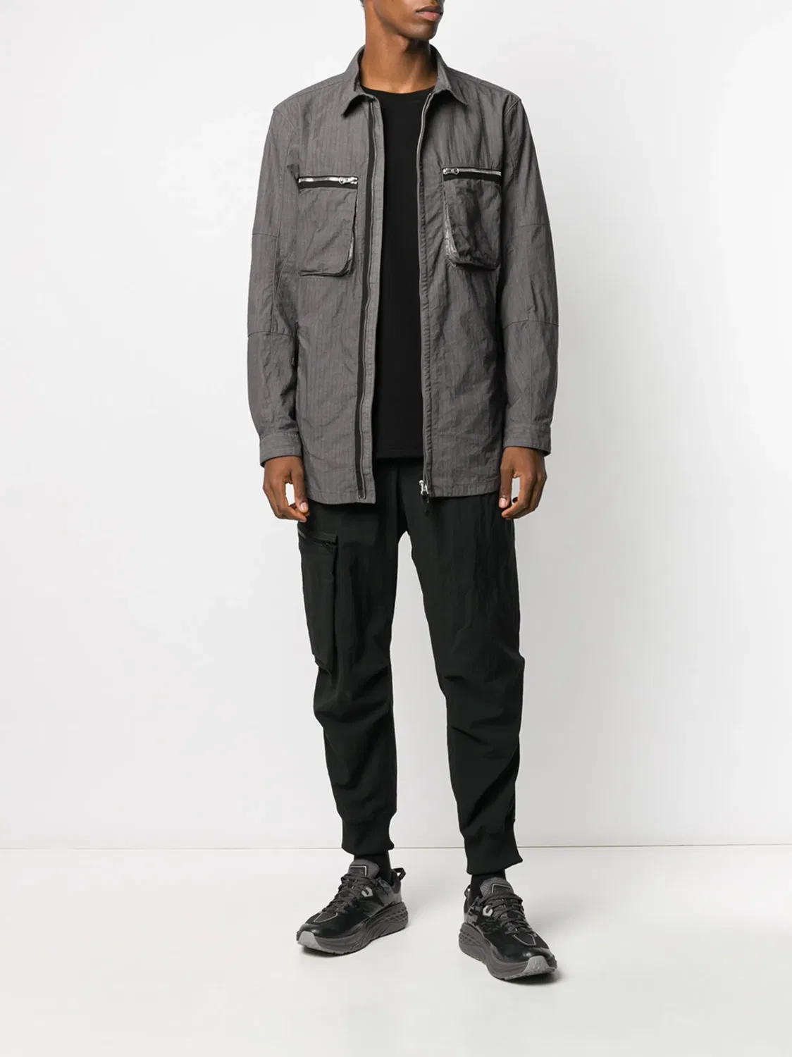 Куртка с длинными рукавами и карманами на молнии Stone Island, серый — фото 2