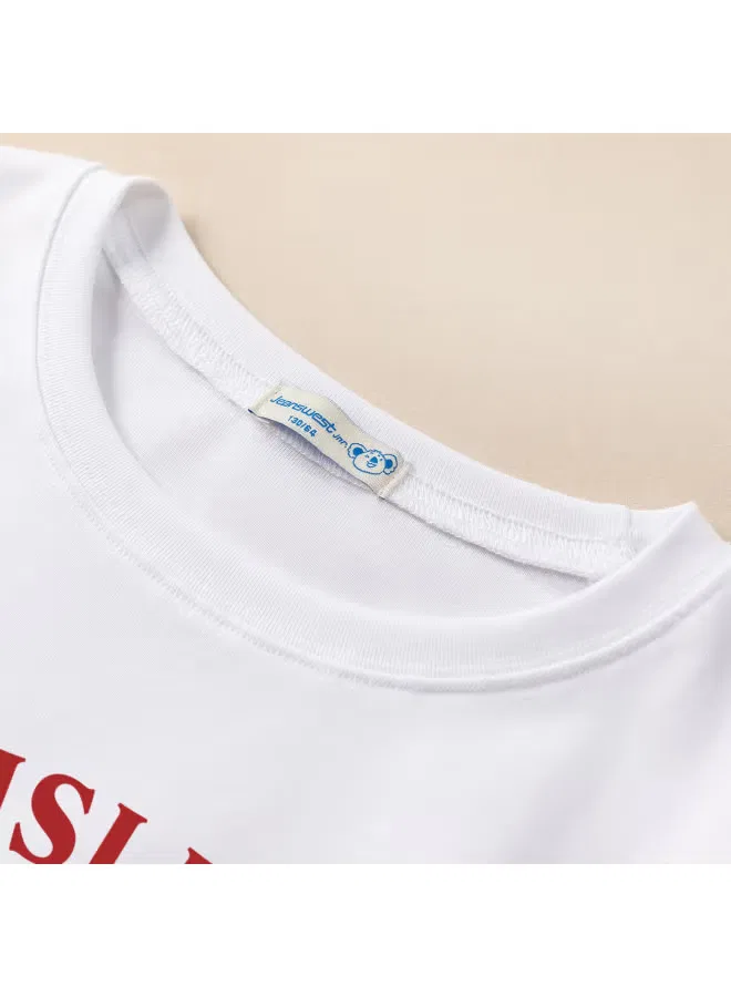Футболка с принтом для девочек, Jeanswest, белый — фото 4