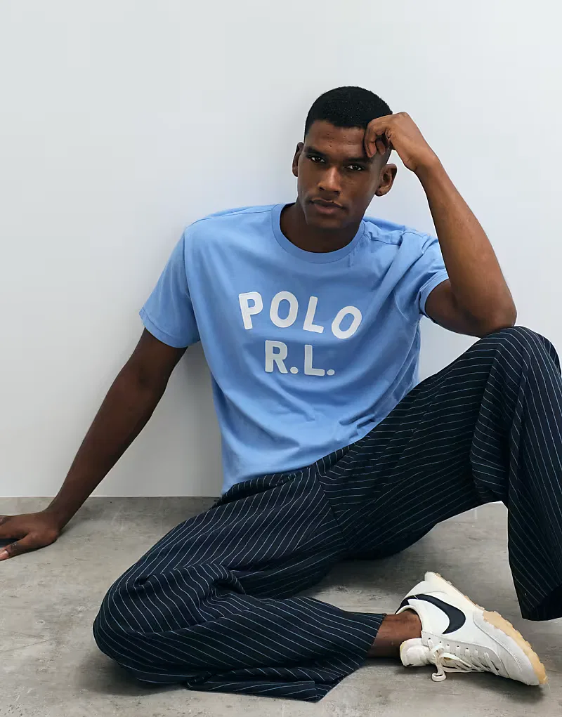 Классическая футболка Polo Ralph Lauren с логотипом, синий