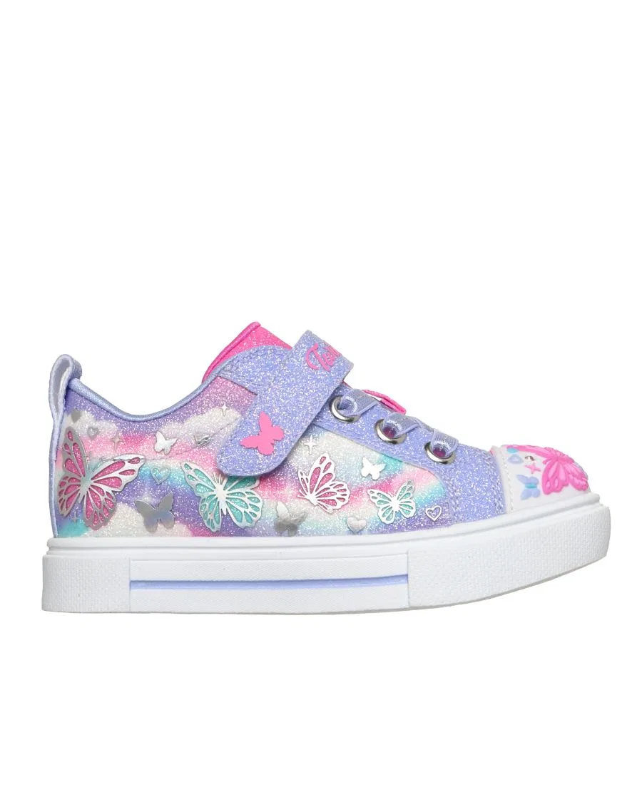 Кроссовки с подсветкой Twinkle Sparks - Butterfly Sky Skechers, Lavender Multi — фото 2