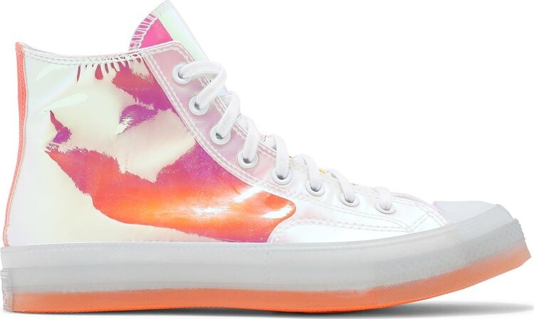 

Кроссовки Converse Chuck 70 High Hi-Vis Iridescent, белый, Белый;серый, Кроссовки Converse Chuck 70 High Hi-Vis Iridescent, белый