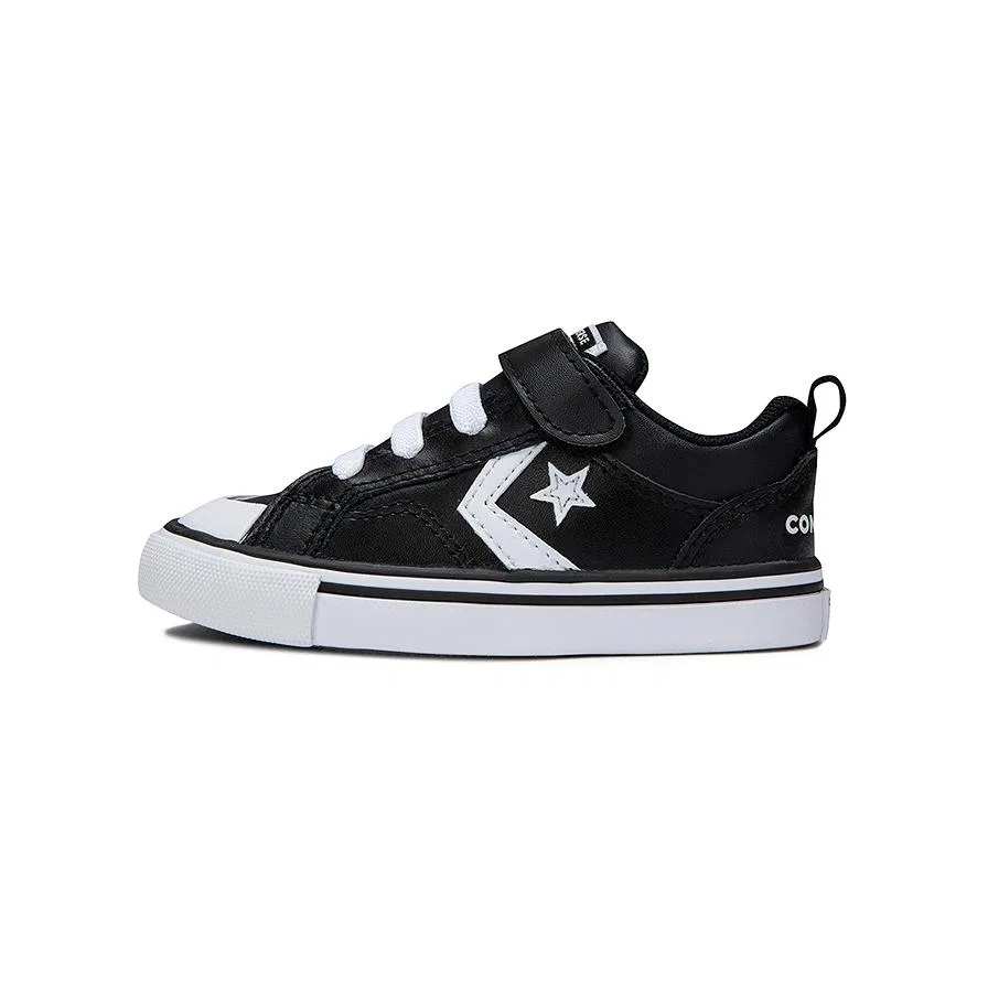 Низкие детские кеды из холста черно-белые Converse для малышей