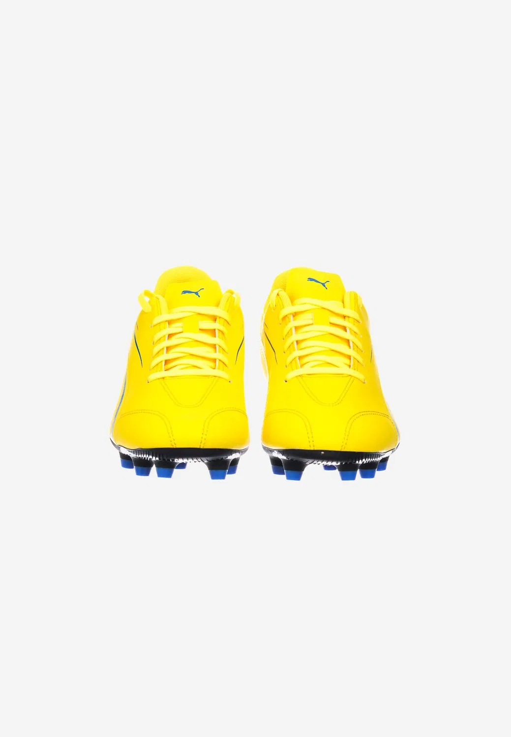 Детские бутсы для мальчиков с шипами PUMA Vitoria Fg/Ag, Yellow Blue — фото 4