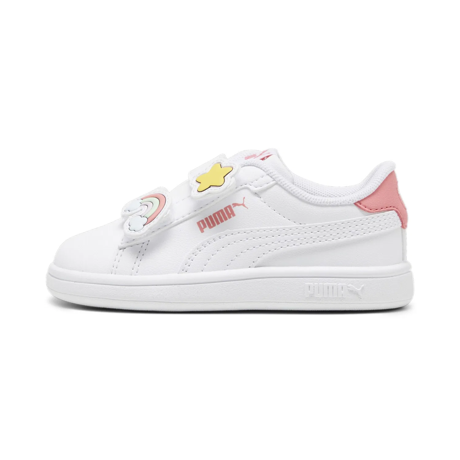 Детские кроссовки с SOFTFOAM+ дämpfung PUMA Smash 3.0 L, White/Passionfruit — фото 2