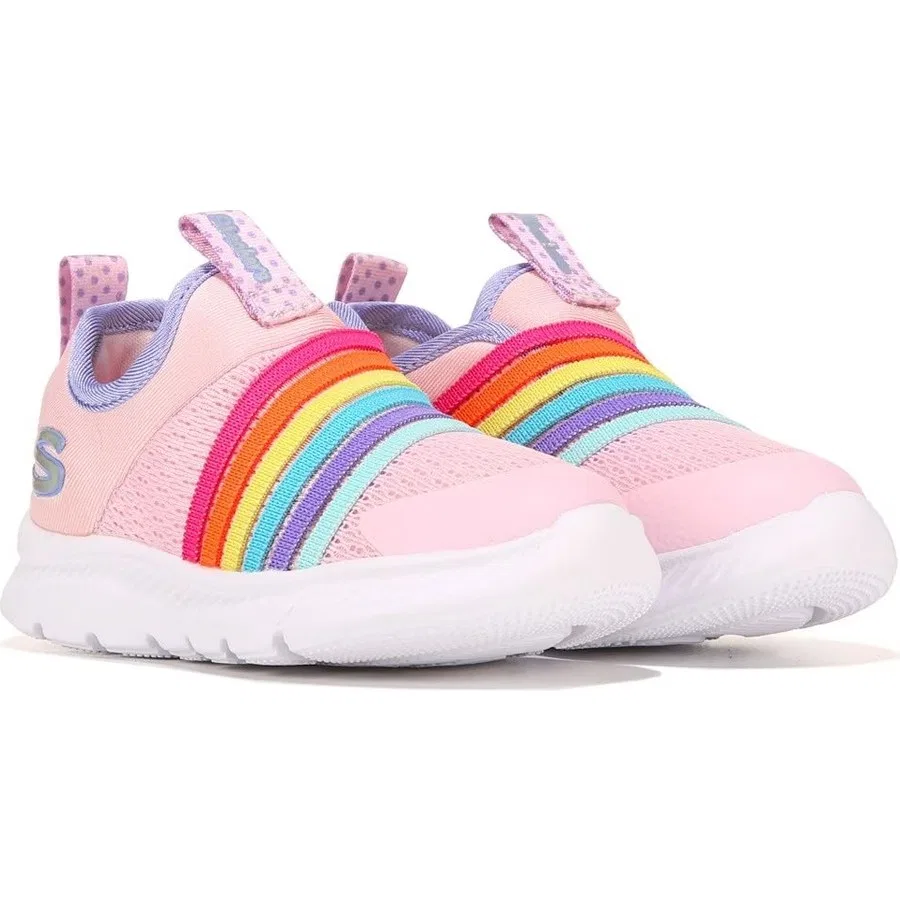 Детские кроссовки с эластичной шнуровкой Infant Flex Blast Skechers, Розово-разноцветный