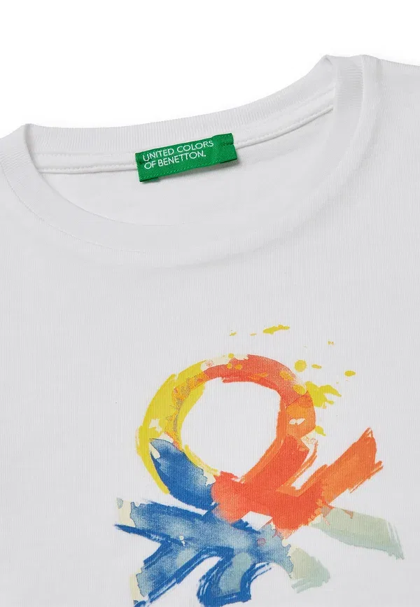 Футболка с принтом United Colors Of Benetton, белый — фото 3