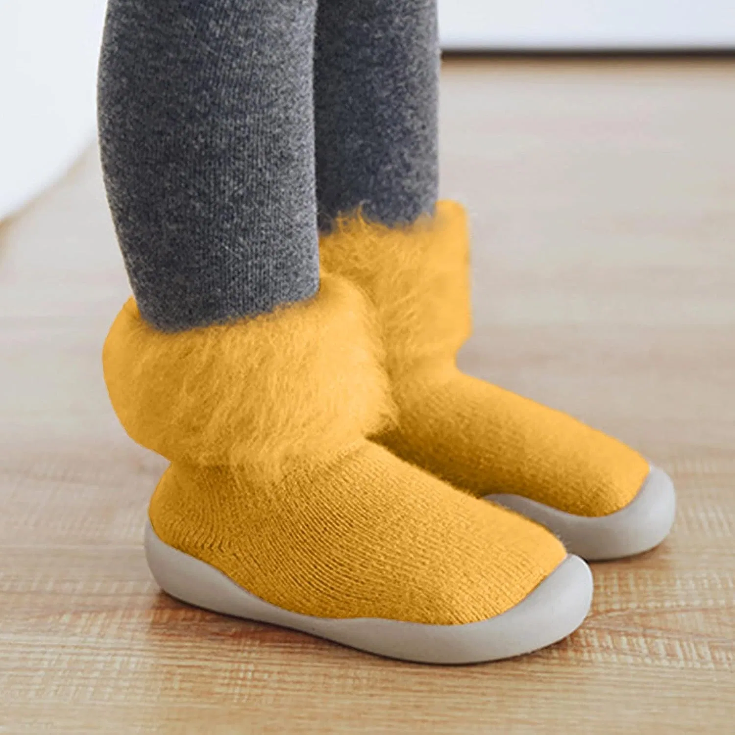 Детские ботинки для мальчиков с принтом Rubber Girls Sneakers, Yellow — фото 2