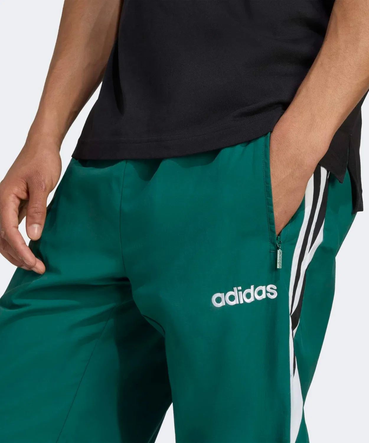 Мужские спортивные брюки с принтом Adidas Originals, Зеленый — фото 4