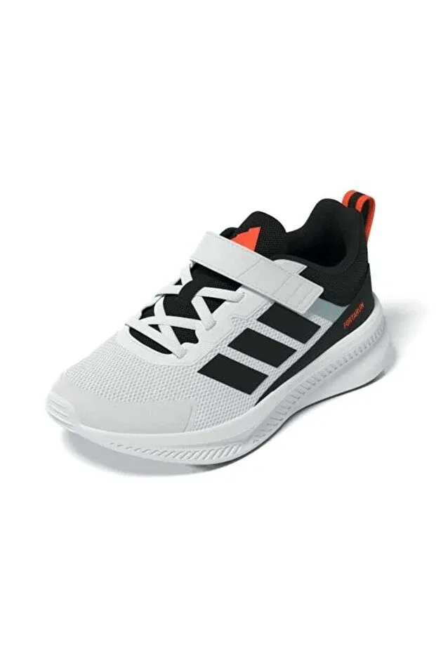 Детские кроссовки для девочек полосатые Fortarun 4.0 El C Adidas, Ftwr White-Core Black