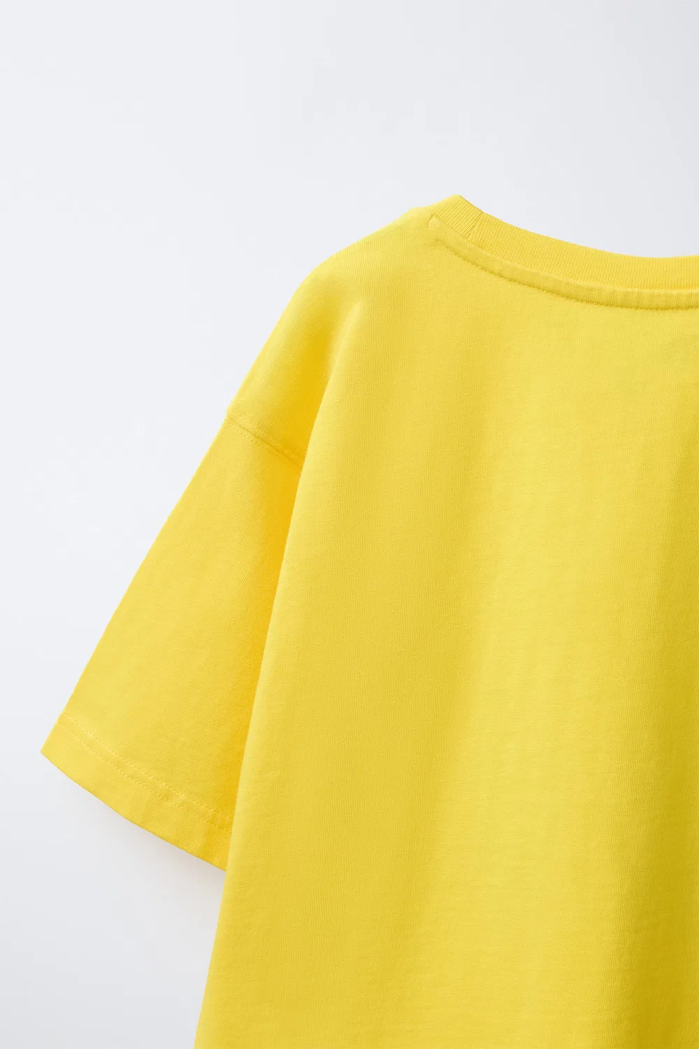 Футболка с принтом слогана ZARA, Bright yellow — фото 4