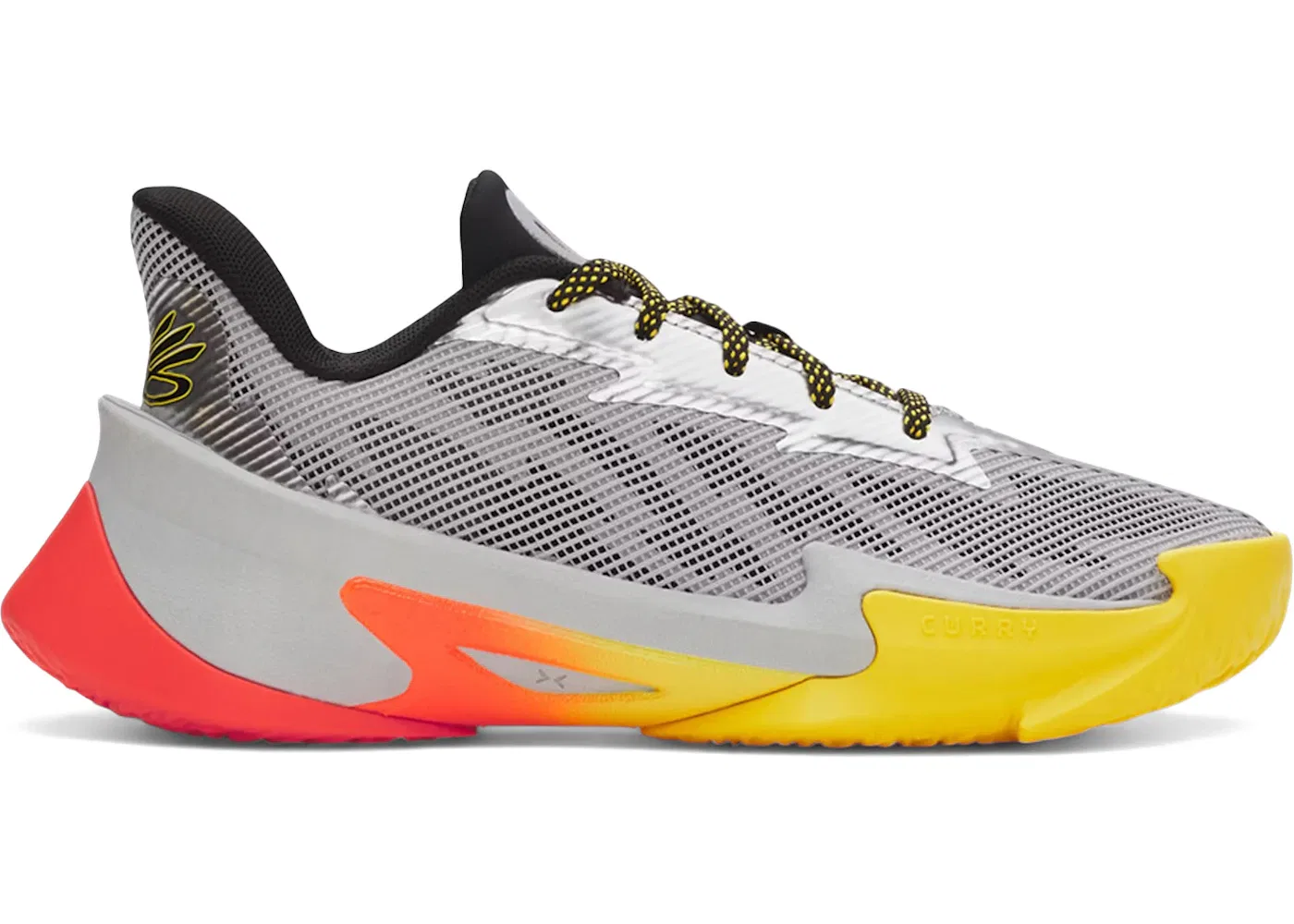 Детские кроссовки для мальчиков с верхом из сетки Under Armour Curry Series 7, Metallic Silver/Grey