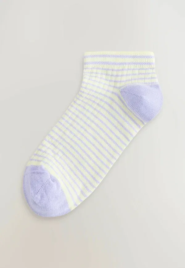 Носки 5 пар, полосатые, Stripe trainer socks 5 pack, Next, Pastel — фото 4