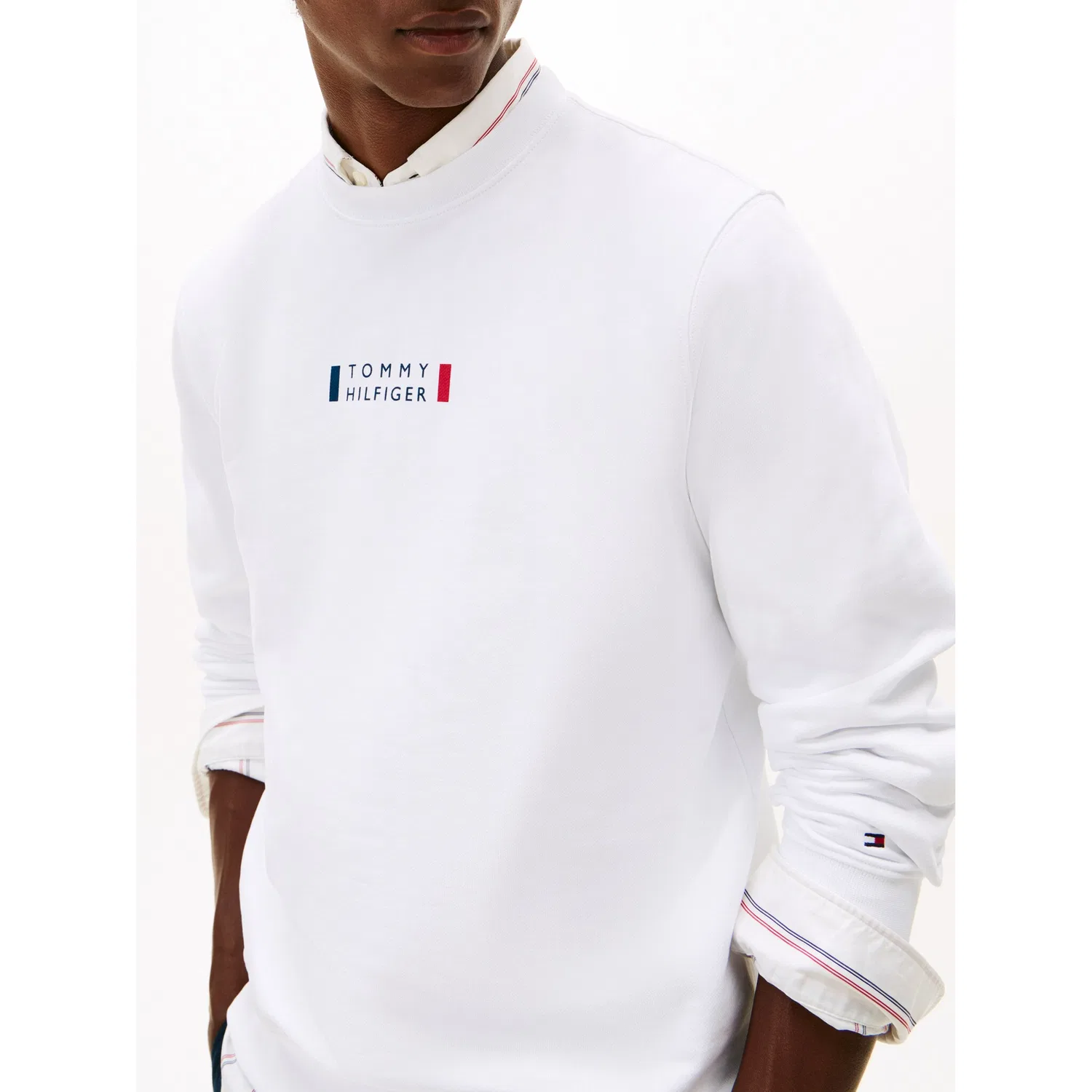Мужской свитшот с круглым вырезом Tommy Hilfiger, White — фото 2
