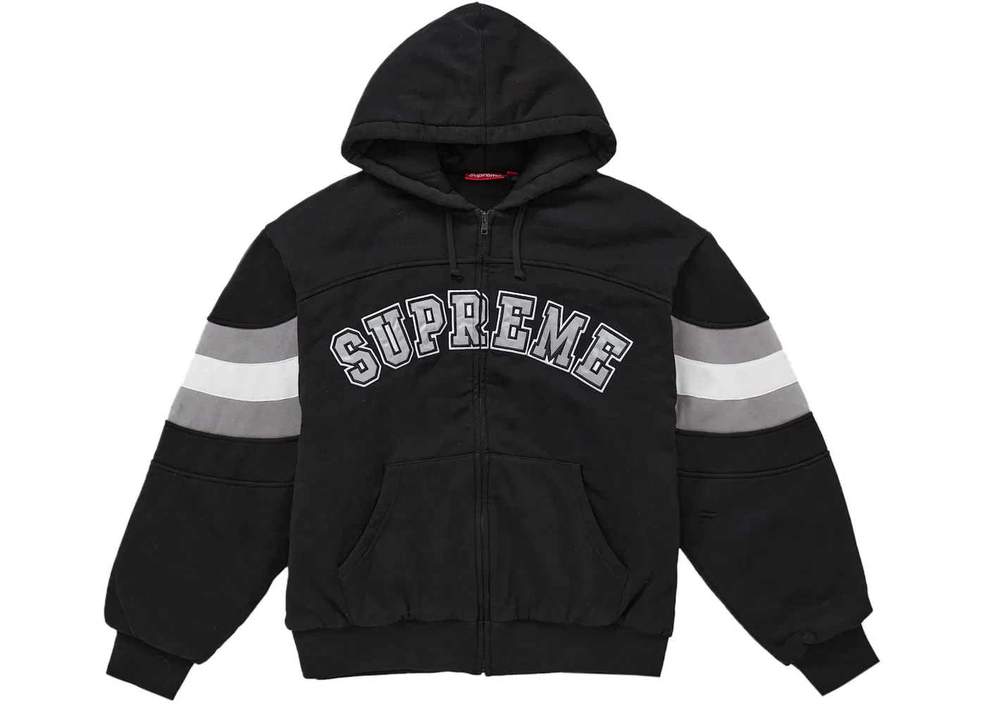 Мужская худи на молнии с принтом Filled Supreme, Black