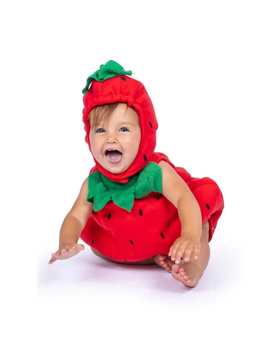 Детский костюм клубники из двух предметов, с капюшоном Dress Up America, Red Combo — фото 2