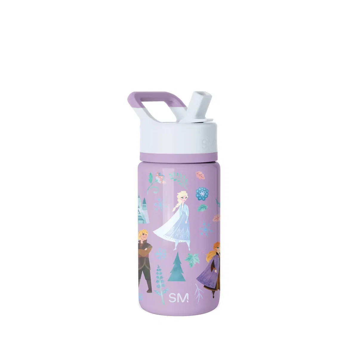 Детская бутылка для воды 0,41 л с трубочкой и вакуумной изоляцией Summit Simple Modern, Light Purple